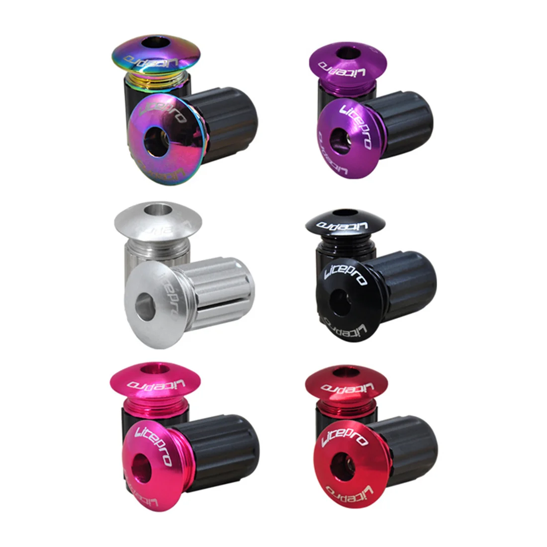 JKLapin Litepro Handle Grips Plugs Mountain Road Bicycle Handlebar Plug Aluminum Alloy Bar End Cap Expamsion 22-24mm