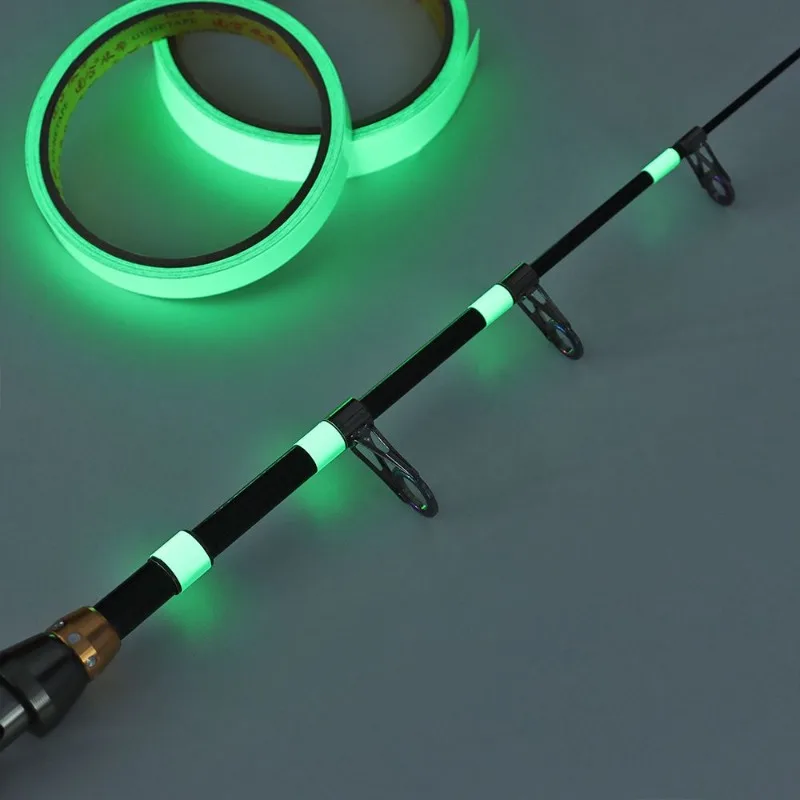 Self Adhesive Green Luminous Tape Night Fishing Rod Luminous Stickers Luminous Continuous Luminous Indicator Stickers Fish Tool