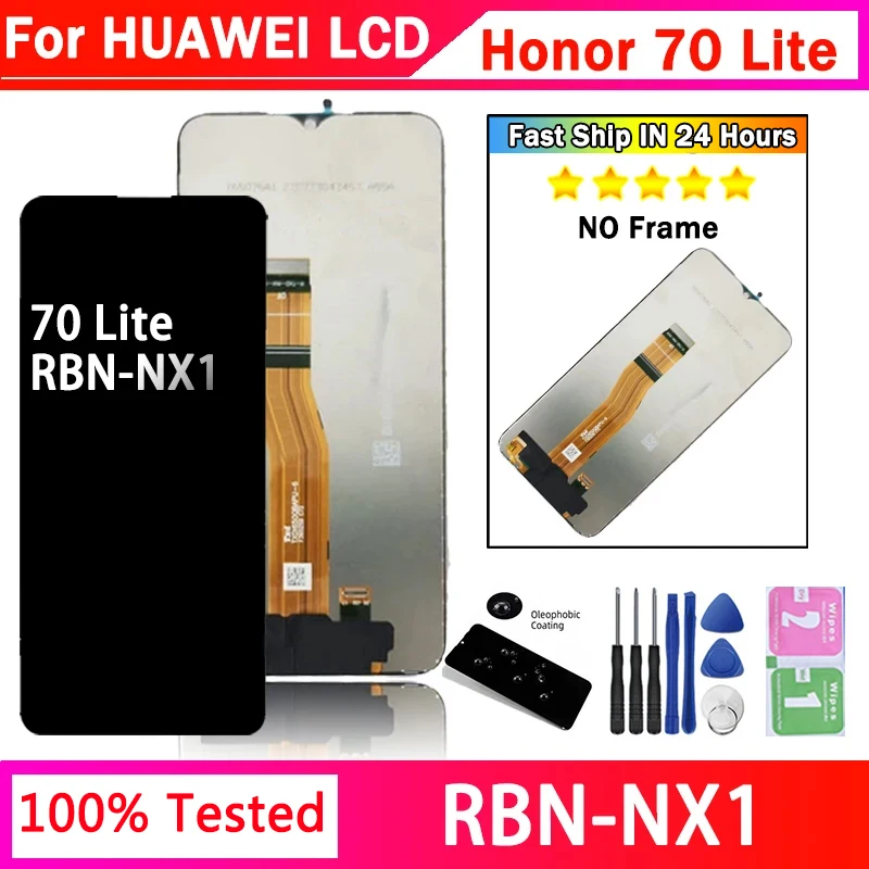 6.5“ New LCD Screen For Huawei Honor 70 Lite LCD Display Touch Screen With Frame Parts For Honor 70 Lite 70Lite RBN-NX1 LCD