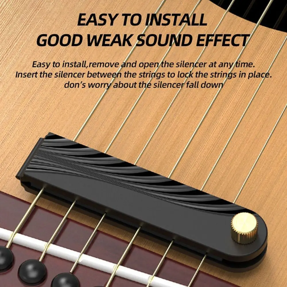 

Metal Guitar Silencer Stringed Instruments Parts Protective String Guitar Practice Muffler Practical Guitar Practice Mute