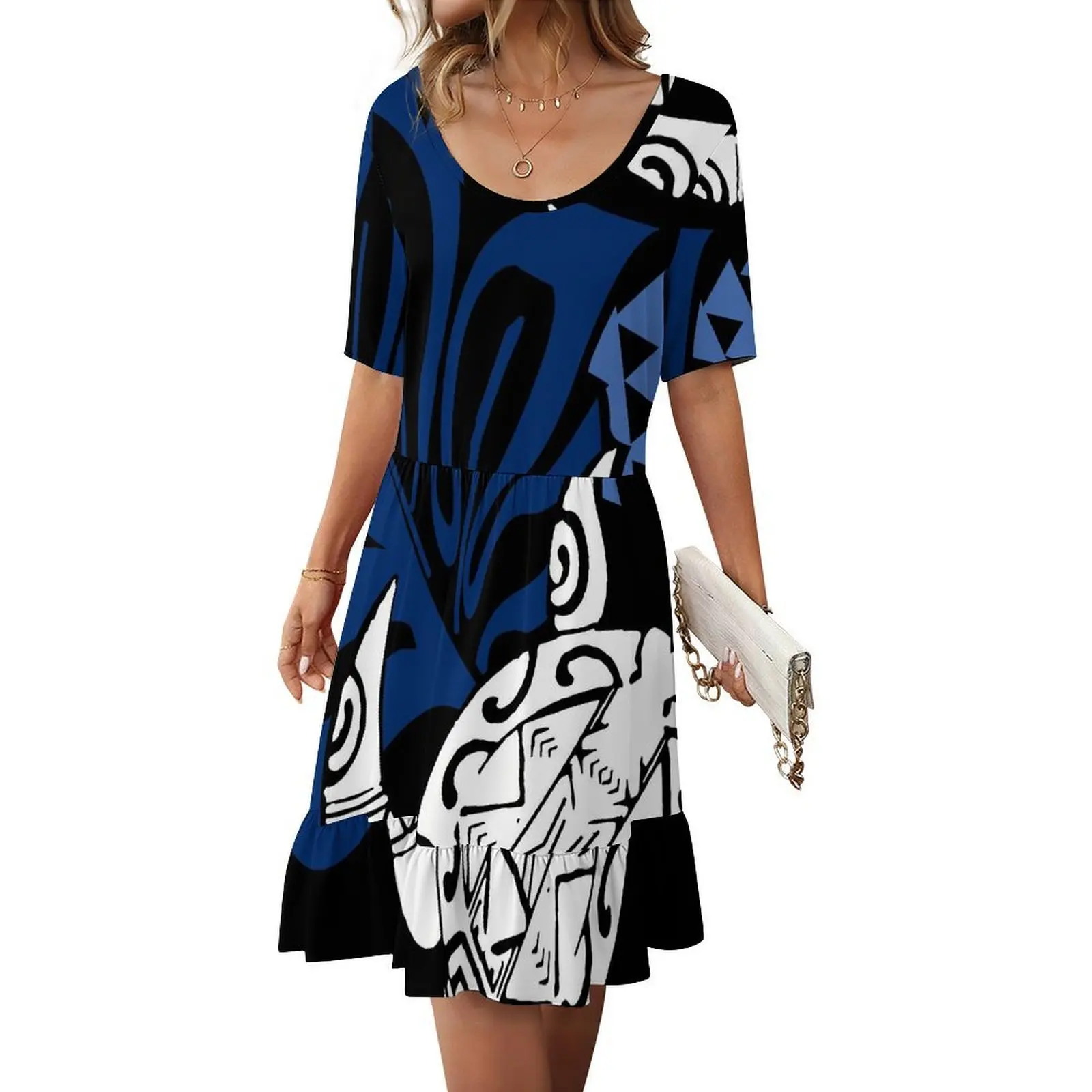 

Polynesians Custom-Made Sexy Sleeveless Slimming Long Women'S Dress With A Large Slatted Back Elegant Evening Dress