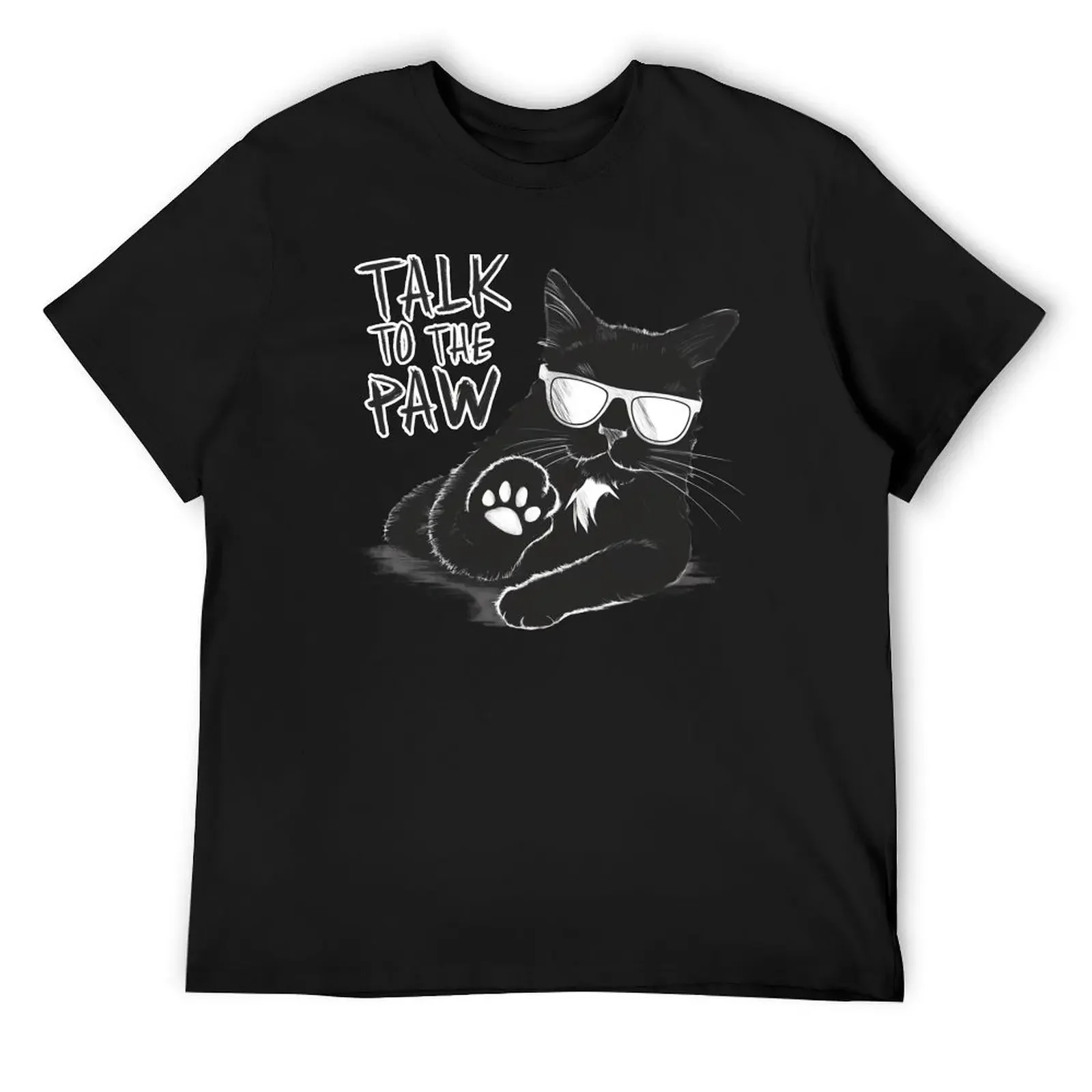 Talk to the Paw Cool Cat T-Shirt boys animal print custom t shirt t shirt men