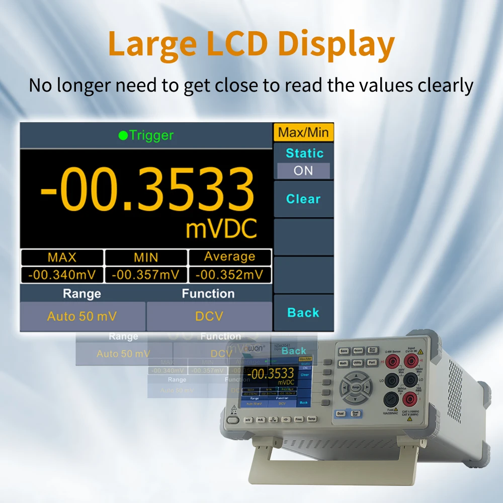 Image of OWON XDM2041 4,5-stelliges Tischmultimeter 55000 Messungen 0,025% DC-Genauigkeit Vierdraht-Widerstandsmessung Datenprotokollierungs-Tester
