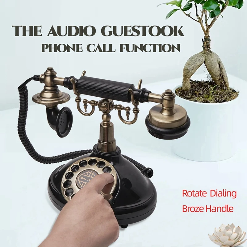 Audio Guestbook Wedding Phone Phone Record Custom Audio Message Guestbook Classic Retro Style For Party Birthday