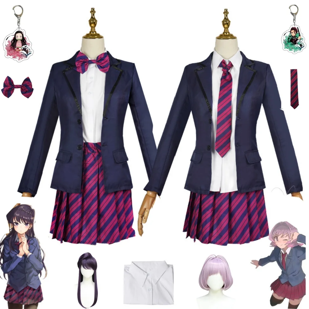 

Anime Komi Can't Communicate Shouko Komi Najimi Osana Cosplay Costume Girls School Uniform San Wa Comyushou Desu Suits Wig