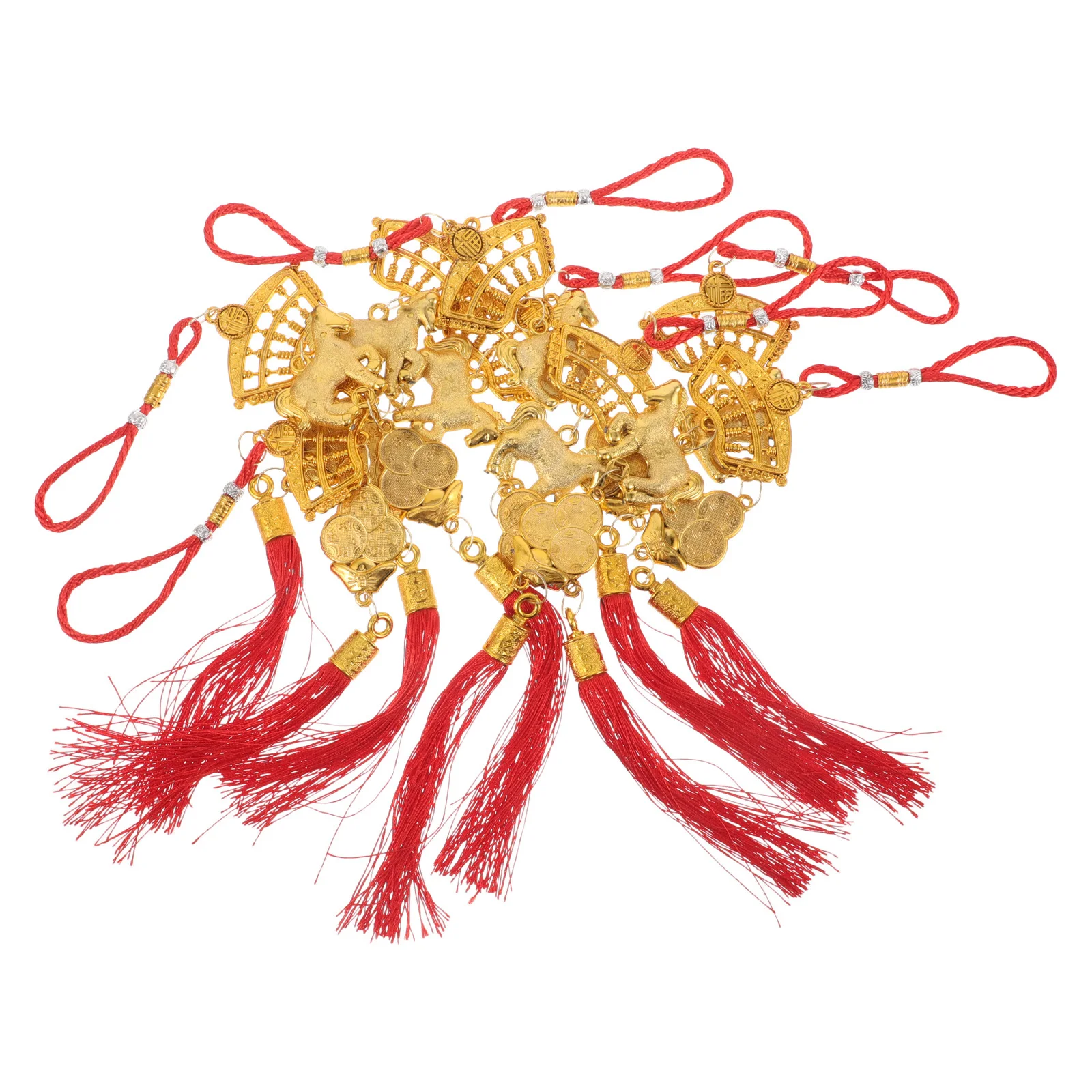 

8Pcs Chinese New Year Hanging Decorations Horse Charms Pendants for Indoor Outdoor Spring Festival Blessing Ornaments Lunar New