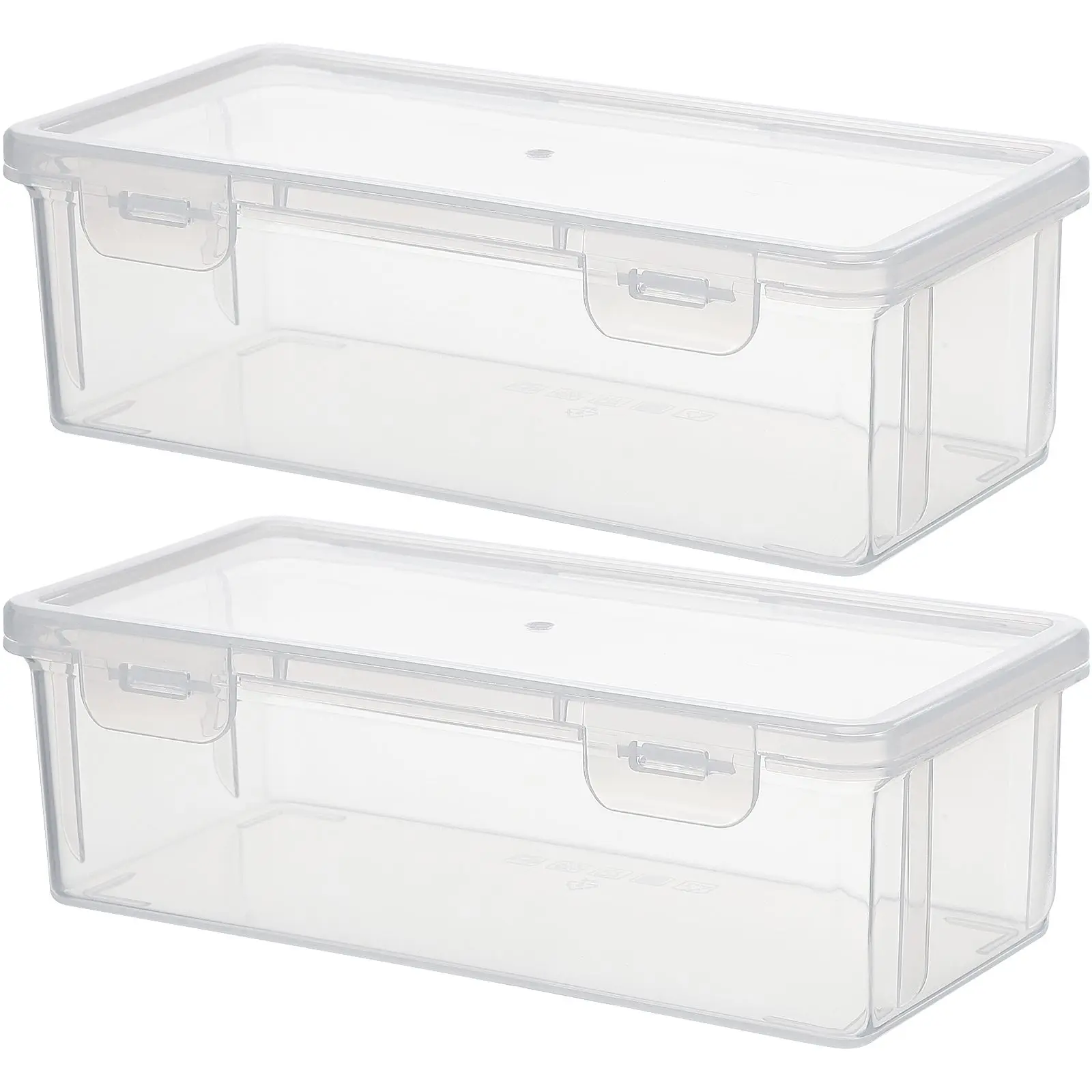 

2 Pack Seasoning Storage Tanks Airtight Bread Containers Loaf Saver Fridge Organizer Kitchen Accessories Storage Box