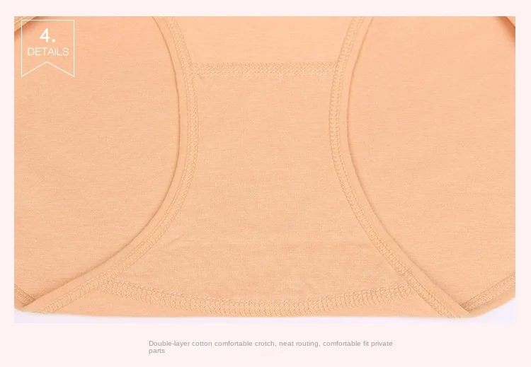 4 Teile/los Hohe Taille Unterwäsche Baumwolle Höschen Frauen Körper Schlank Bauch Unterwäsche Plus Größe Mädchen Briefs Weibliche Dessous Shaper – Detail 8