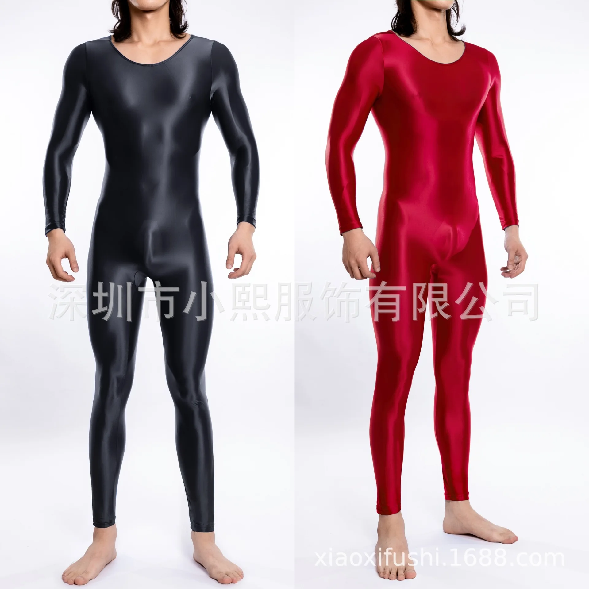 남성 전신 점프수트 오일 샤이니 실키 글로시 섹시 투명 스무스 커플 섹스 BDSM, 고탄성 대형 사이즈