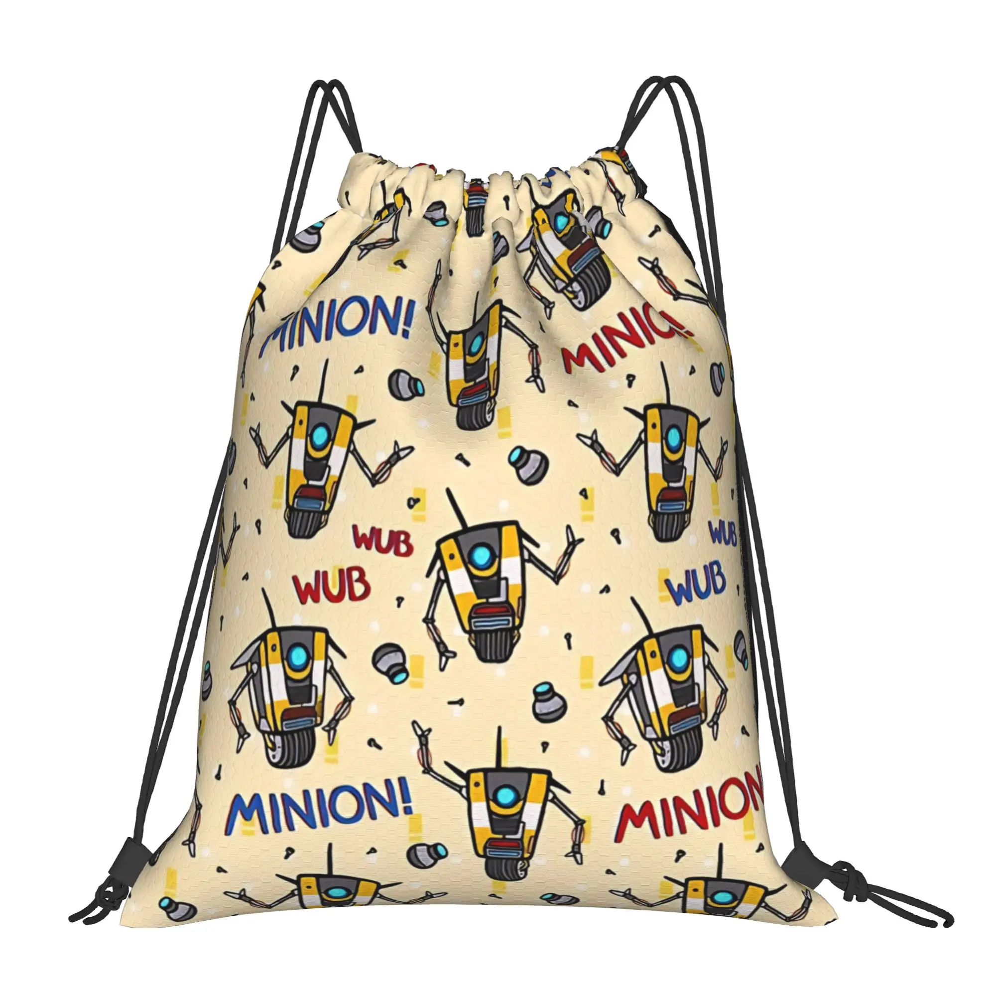B-Borderlands old sketch warrior team Portable Sports Riding Gym Drawstring Storage Sporty Backpacks
