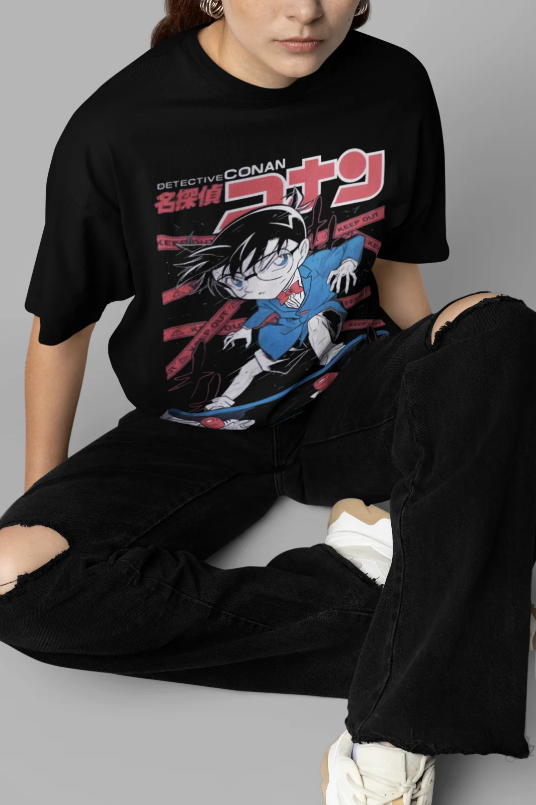 Case Closed Detective Conan Edogawa Shirt Shinichi Vermouth Gin Tshirt Ran Mouri