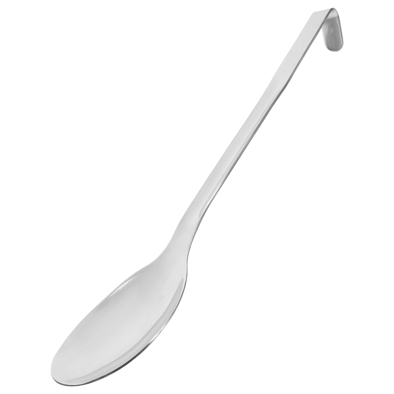 

Stainless Steel Serving Spoon with Hook Multi-functional Large Ladle Ergonomic Design Dishwasher Safe for Home Commercial