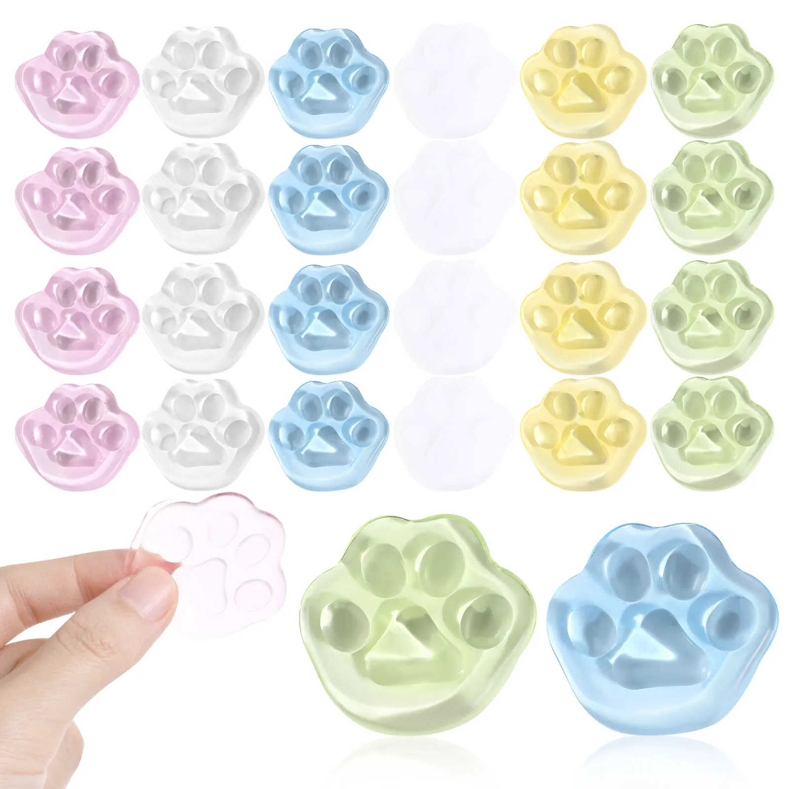 50pcs Squishy Paw Print Toys Soft Claw Pinch Fun Novelty Kids Party Favors Decorative