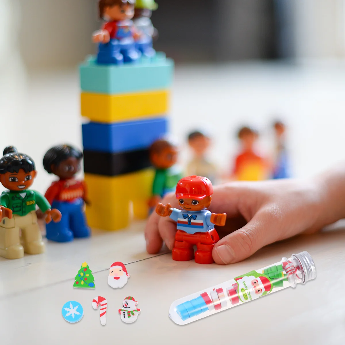 

Barrel Cartoon Christmas Pencil Eraser Colorful Small Size School Stationery Easy Erase for Students Gift