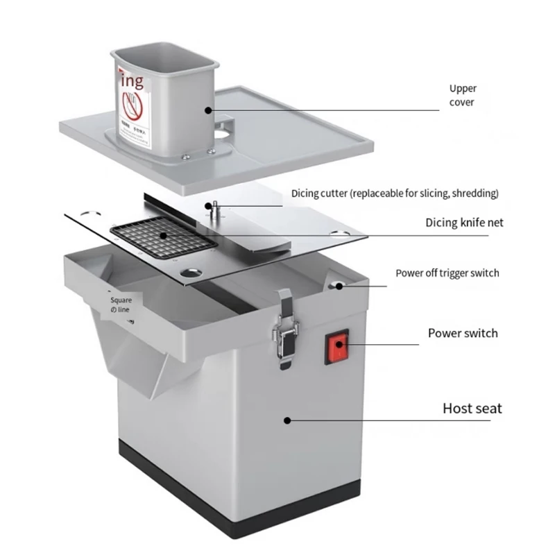 Vegetable Cutter Dicing And Shred Machine Commercial Multi-Functional Fruit Radish Potato Kitchen Equipments Slicer