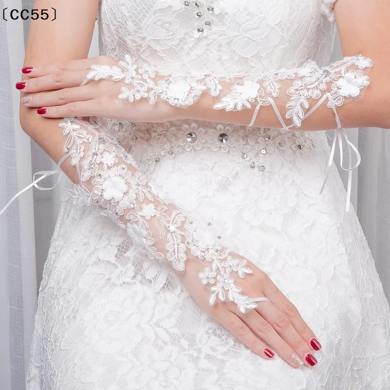 

Свадебные перчатки: кружевные, короткие и длинные, для фотосессий, предложения руки и сердца, вечерних мероприятий, с цветами, в китайском стиле, свадебные аксессуары [CC55]