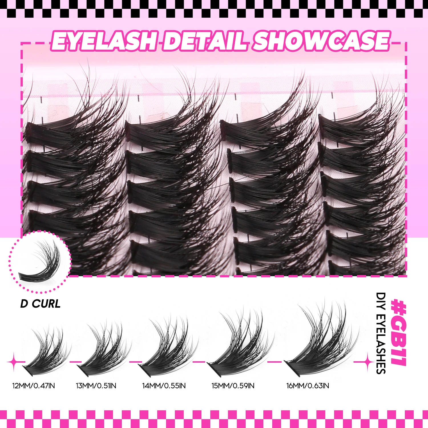 DIY Cluster Lashes Mixed Tray Natural Volume
