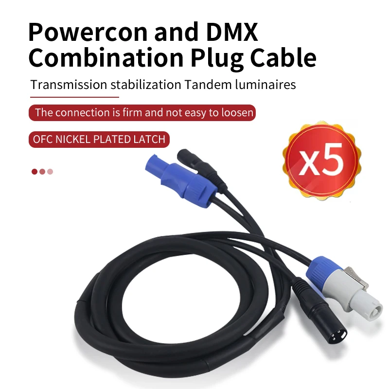 combinacao de powercon plug dmx xlr signal line acessorios para palco casamento dj disco pcs lotes 01