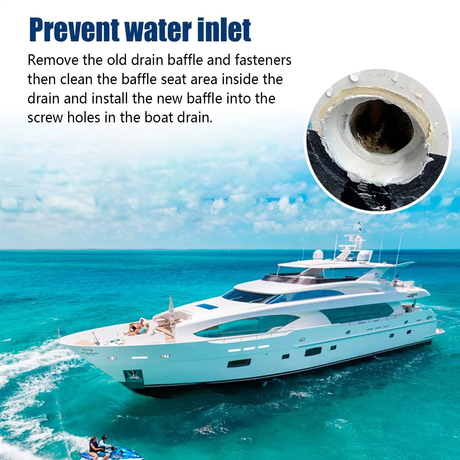 Scupper Valves 4-Piece Boat Scupper Drain Plug For Kayak Marine Drainage Plug For Cleaning Repair Maintenance Kayak Sea