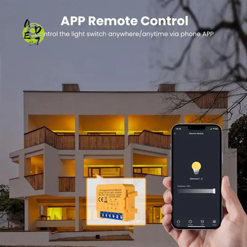 

AED7-Graffiti Интеллектуальный диммер Zigbee On/Off Dark Box Smart Switch APP Многофункциональный модуль с дистанционным затемнением