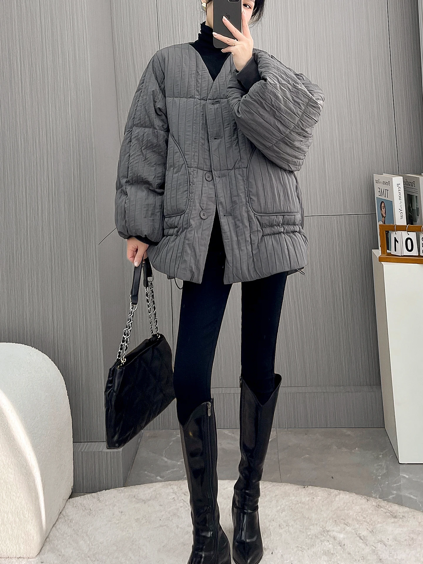 

Женский пуховик-шарф средней длины, свободного кроя, теплый, белый, из натурального пуха, зимний, новая коллекция, верхняя одежда, пальто