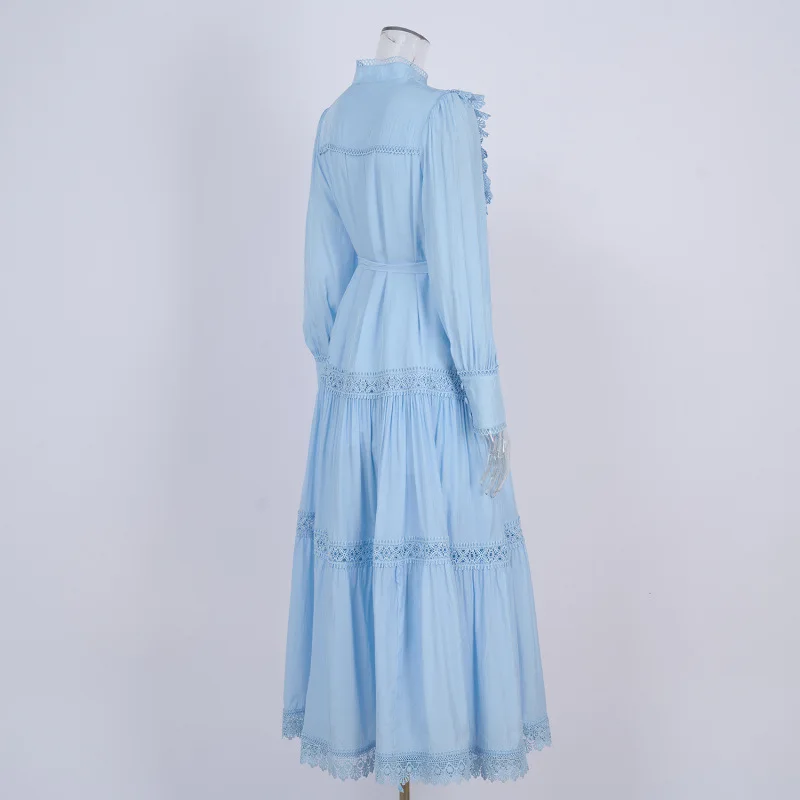 Street Sle Brodé irt Dr Minceur Lanterne Sve Taille ample Longue Sve Thiened Spring Faion pour d'âge moyen...