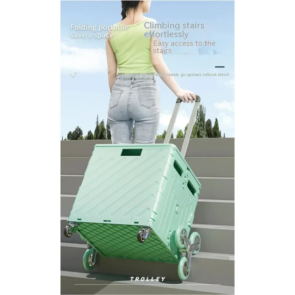 Household lightweight shopping cart vegetable cart, trolley cart, small trailer, express delivery artifact, picnic camping cart