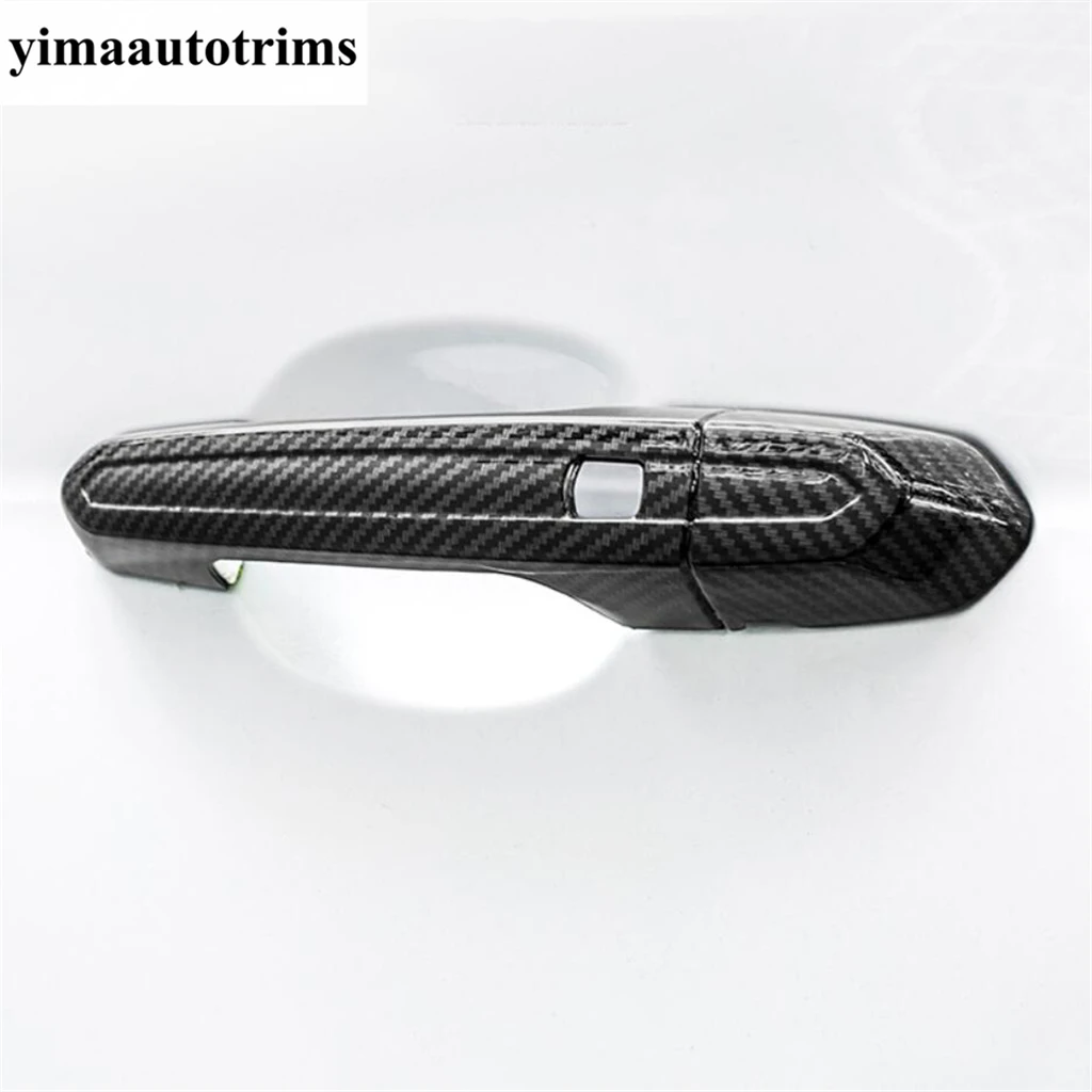 

Car Outer Door Handle Protector Decoration Cover Trim ABS Carbon Fiber Accessories Exterior For Cadillac CT5 CT5-V 2020 - 2024
