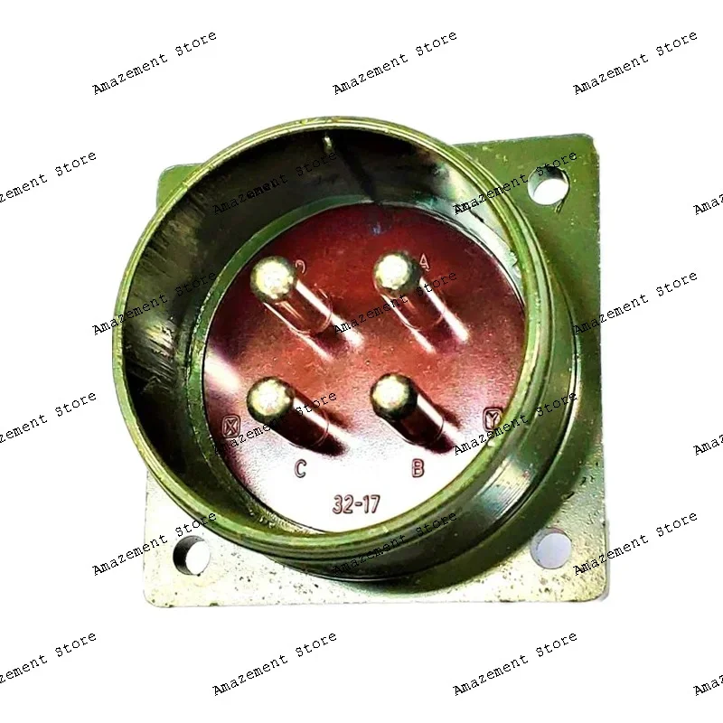 

4core american standard aviation plug 32-17s industrial machinery equipment connector, high-power and high current 80a connector