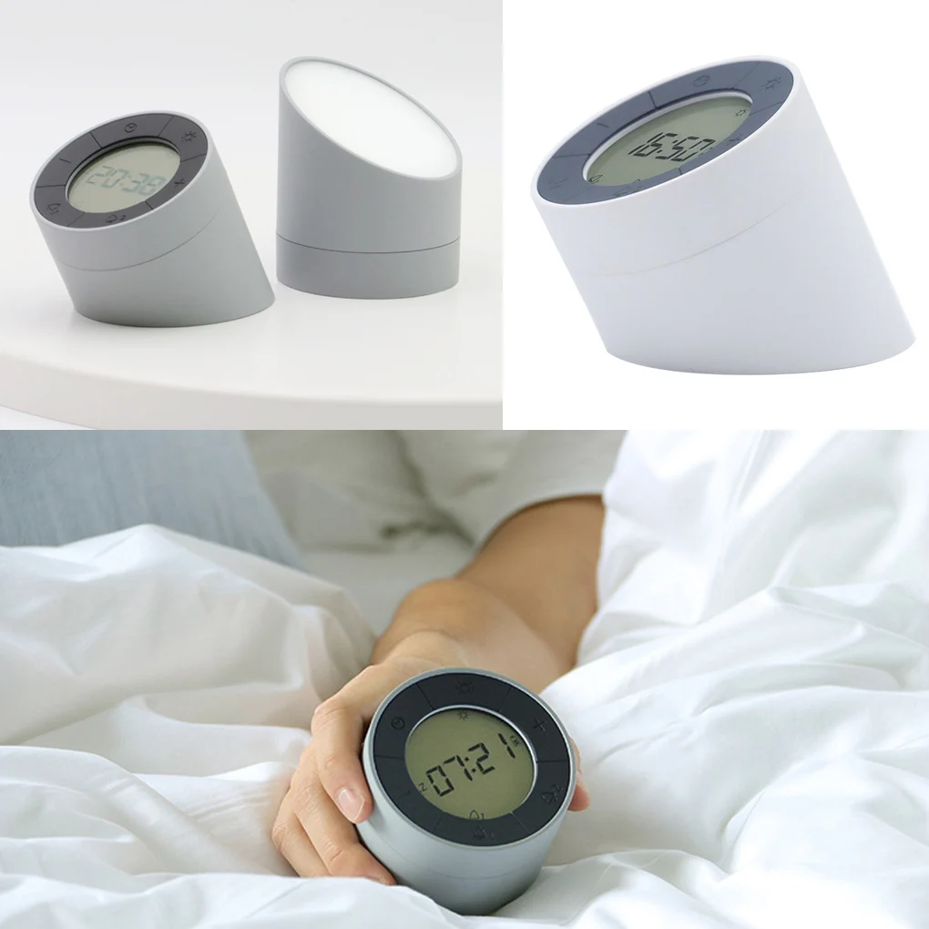 Time Reversal Digital Alarm Clock Student Dormitory Bedside Night Light Bedroom Feeding Lamp