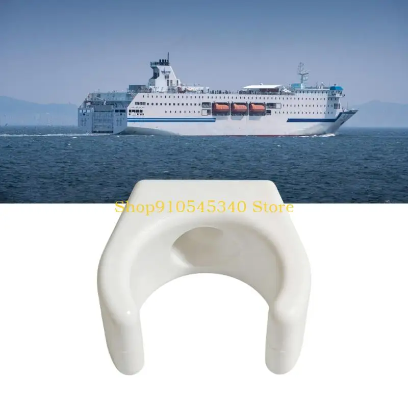 U2JA Single Hole Tube Mounting Clip for 25 mm Round Tubing, White Nylon U-Shaped Support with Recessed Fastening Point for Tube