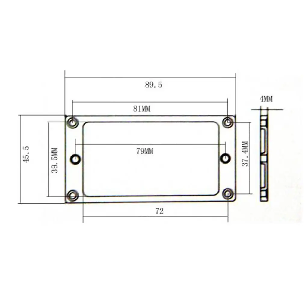 2 Pieces Electric Guitar Pickup Flat Base 4x4mm Metal Replacement Mounting Inside Frame Guitar Pickup Frame