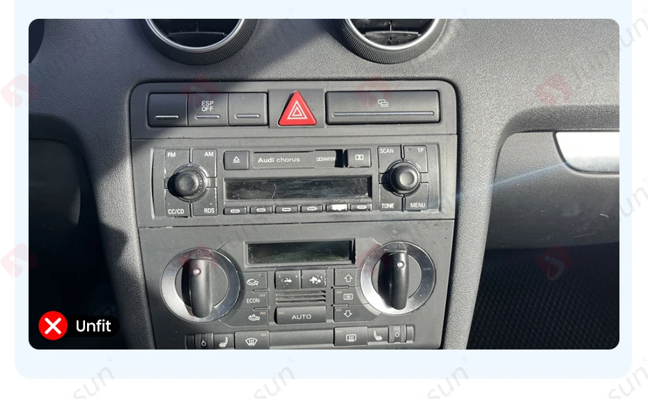 Junsun 7" Kabelloses CarPlay für Apple Android Auto Autoradio für Audi A3 8P S3 RS3 2003-2012 GPS-Navigation SWC Bluetooth FM RDS DSP IPS Touchscreen Intelligente Fahrzeugsysteme KI-Sprachsteuerung 4G WiFi 8-Kern Plug&Play Haupteinheit – Detail 4