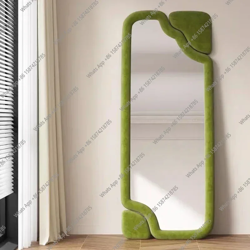 B YX Black Rectangle Wall Decor Mirror Aesthetic Vanity Luxury Full Body Big Cool Mirror Floor Standing Espejo Pared Room Decora