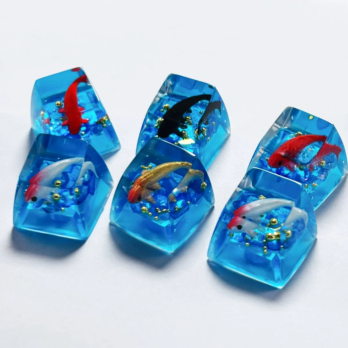 R4 Fish Custom Resin Keycap ESC Mechanical Keyboard Key Caps for Cherry MX Switches Keyboards DIY Key Personality Cheese