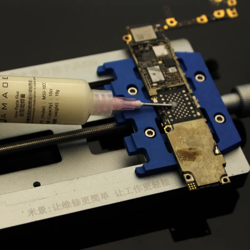 AMAOE-Pâte à souder sans halogène, 1 pièce, avec 2 seringues grossières, flux d'huile de soudage pour BGA PCB, réparation