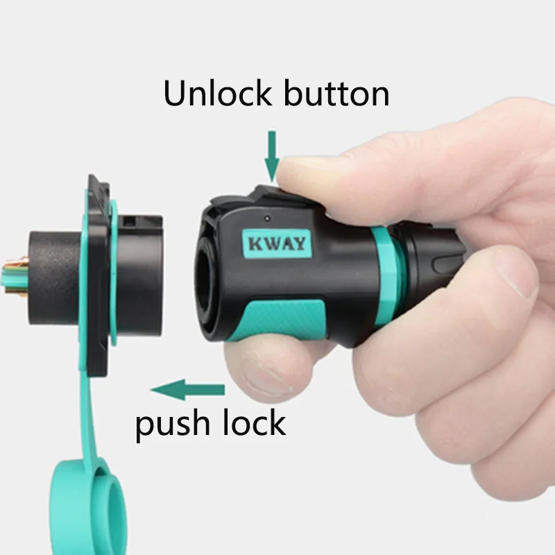 KWAY K20 1Pcs Waterproof IP68 Aerial Fixed Removable Male Plug Female Socket 2-3-4-5-7-9P 12 Pin Outdoor Power Quick Connector