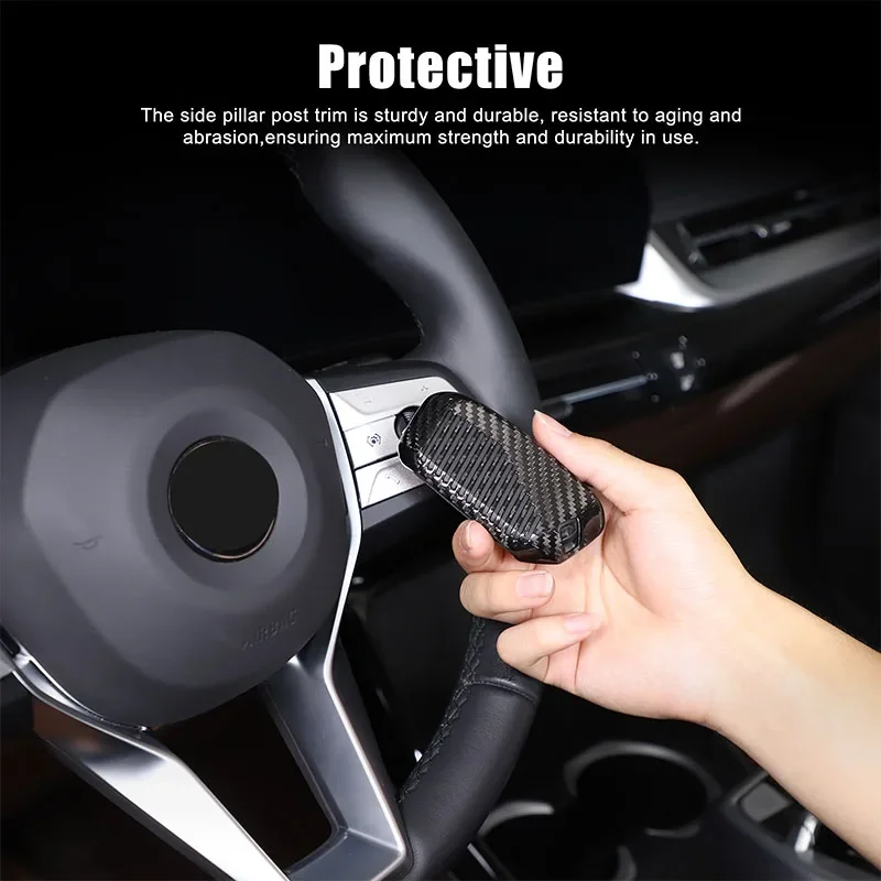 

For BMW 7 Series I7 X7 G07 LCI IX I20 X1 U11 G70 G09 XM U06 G81 M3 Real Carbon Fiber Car Key Shell Cover Trim Car Accessories