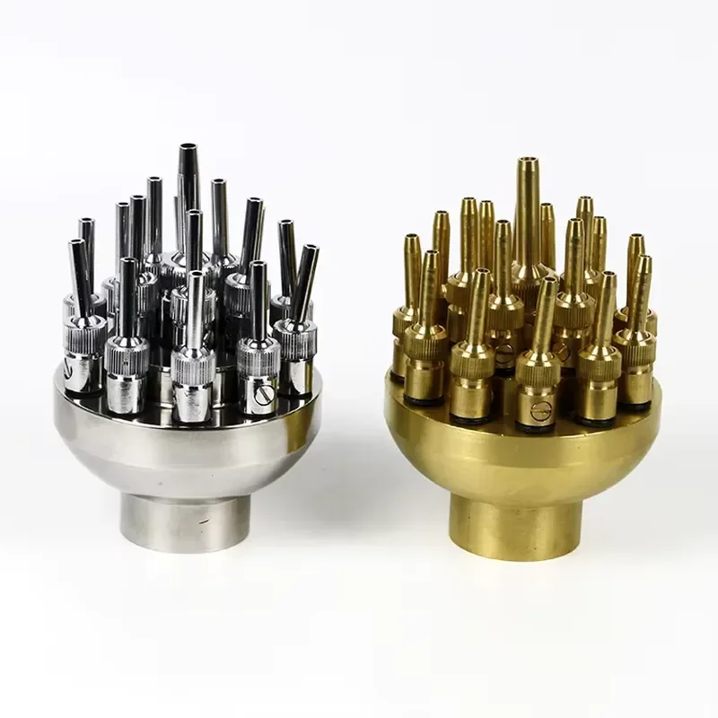 Stainless Steel 3 Layers Rotating Adjustable Waterfall Fountain Nozzles