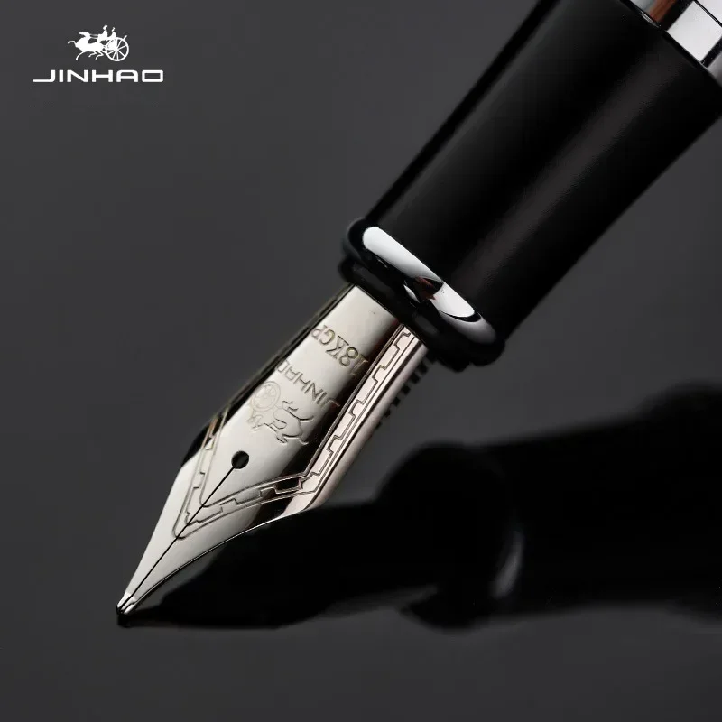 Imagem -06 - Jinhao Caneta-tinteiro com tipo Oblíquo Nib Médio Nib Writing Caneta de Luxo Papelaria Elegante Escritório e Material Escolar X750