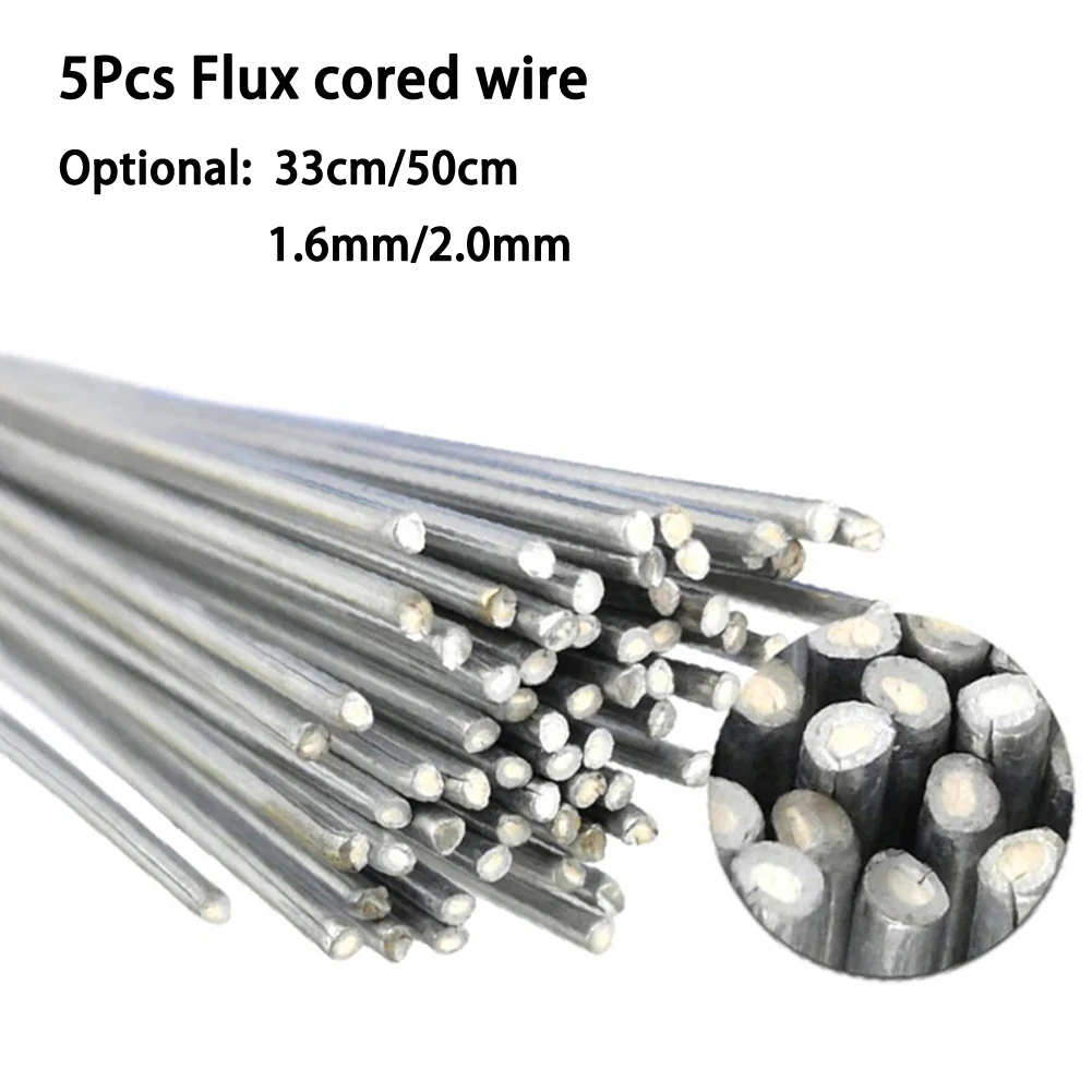 5PCS Aluminum Welding Rod No Need Solder Powder 330/500mm 1.6/2mm Low Temperature Flux Cored Wire Silver Welding Supplies