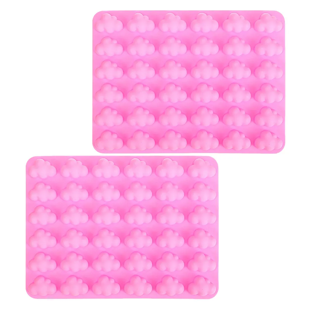 2Pcs Adorable Cloud Silicone Mold for Chocolate Pudding Jelly Baking DIY Crafts Reusable Flexible Safe Kitchen Candy Making - view 6