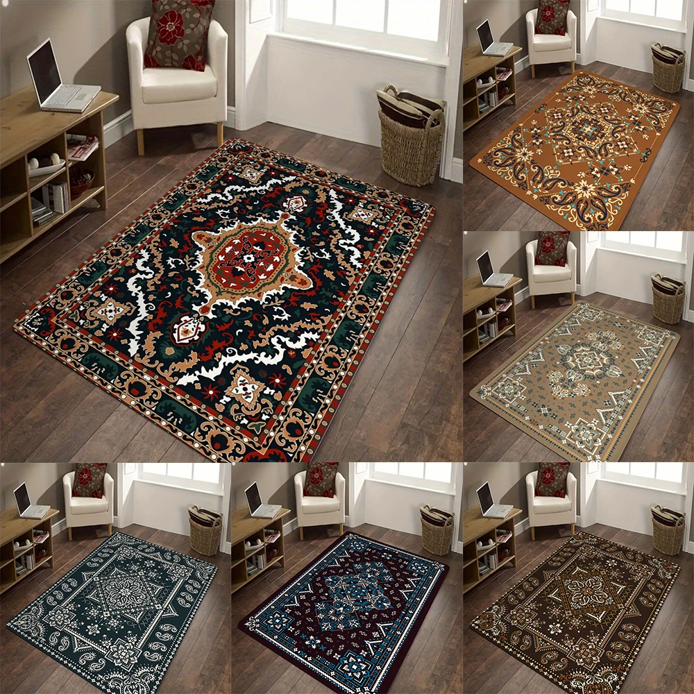 Luxury Indian Style Rug Old Turkish Kilim Vintage Carpet for Home Living Room Bedroom Bathroom Rug Non Slip Floor Mat