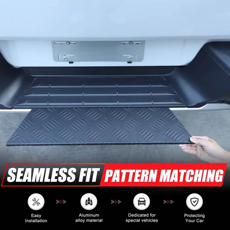 

For Mitsubishi Triton L200 2019-2025 Aluminum Alloy Black Car Tailgate Rear Bumper Pedal Decorative Car Accessories