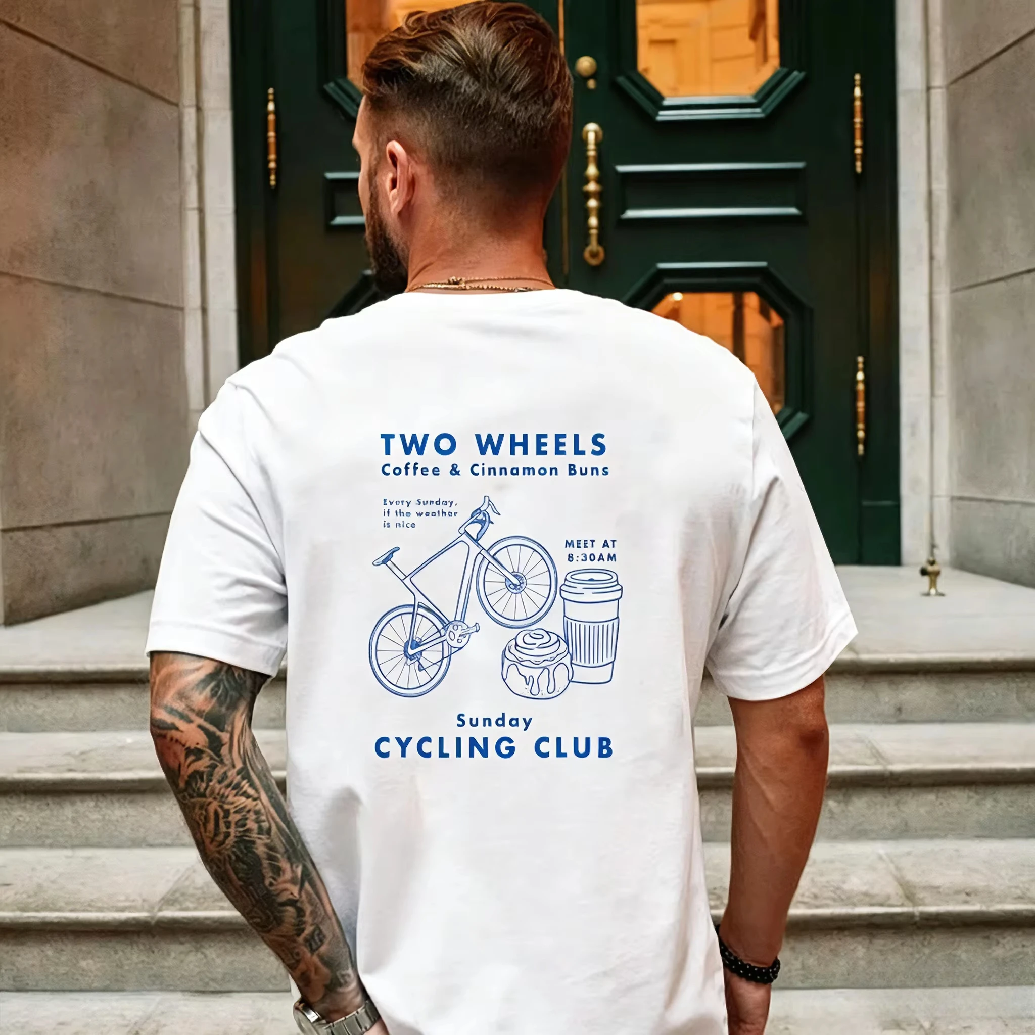 2026 New Cotton Summer Sunday Cycling Club Road Bike Graphic T-Shirt Oversized T Shirt Graphic T Shirts High Quality Cotton