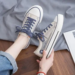 Sneakers Trend Black Sports Shoes For Women 2024 Summer Flat Woman Shoe Low Cute Hit Casual Canvas Fashion With Chic Point Hot