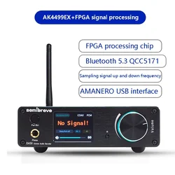 AK4499EX Audio Decoder DAC QCC5171 Bluetooth 5.3 DSD512 RGB Light Effect FPGA Lossless Decoder AS318B Femtosecond Crystal