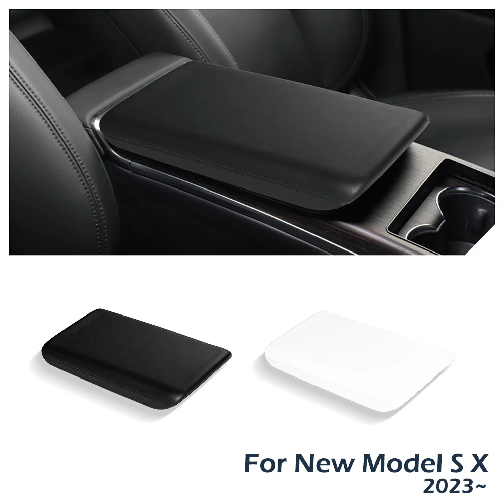 TPE Armrest Box Protective Cover for Tesla New Model X Model S 2023 2024 Center Console Arm Rest Protector Pad Car Accessories