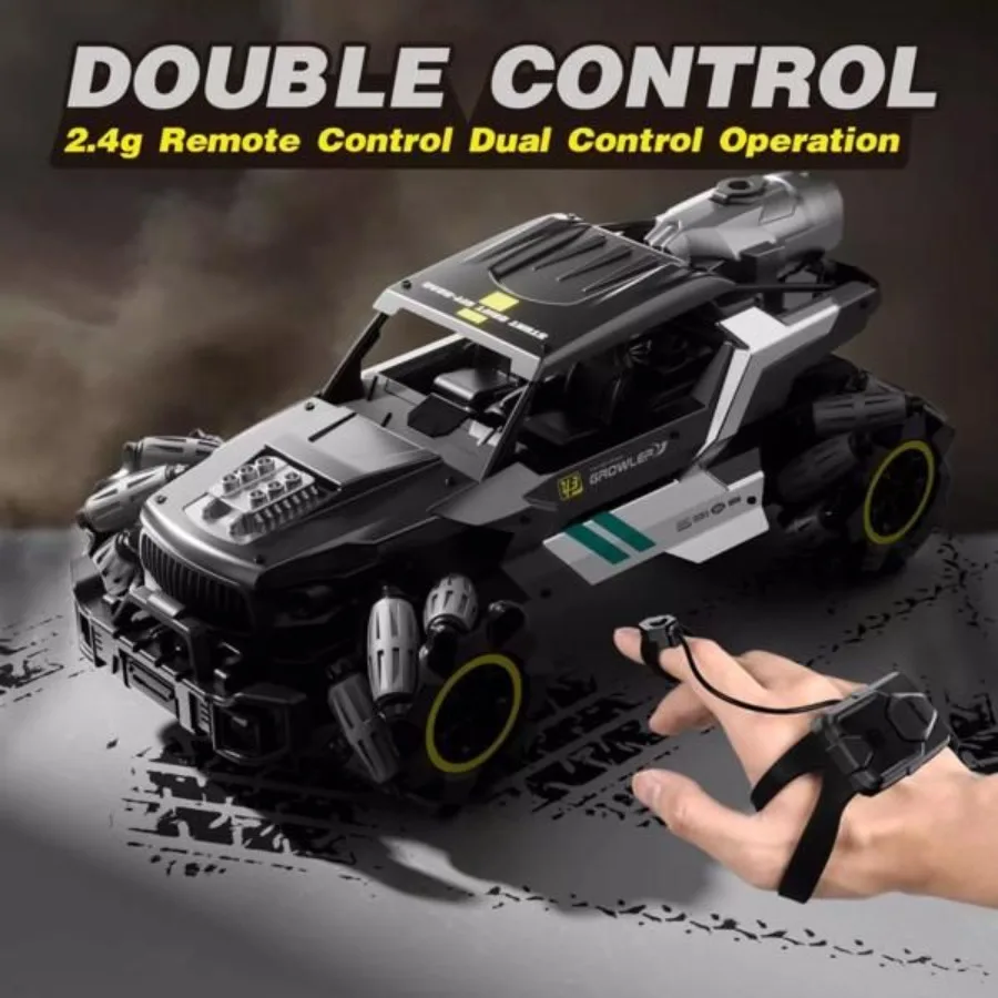 4DRC afstandsbediening vrachtwagen met sproeilicht dubbele motoren off-road RC auto 2,4 Ghz 4WD 360 Rock Crawler handbediende gebaar speelgoed