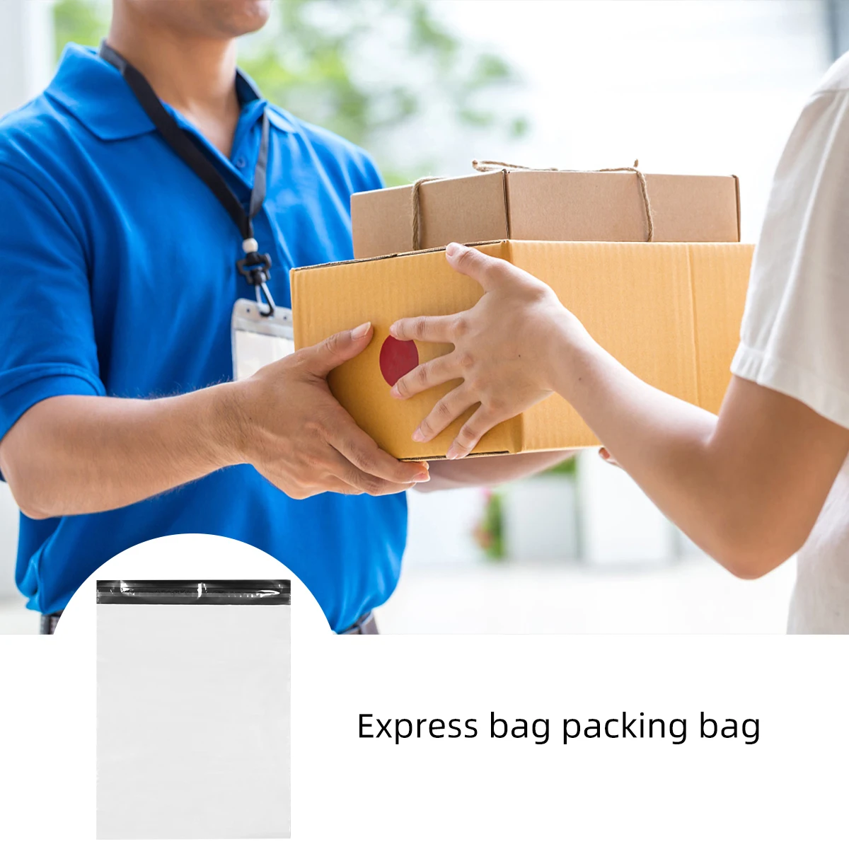 

100pcs Waterproof Logistics Bag Package Clear Packing Moving Bags Express Container Thickened PE Material